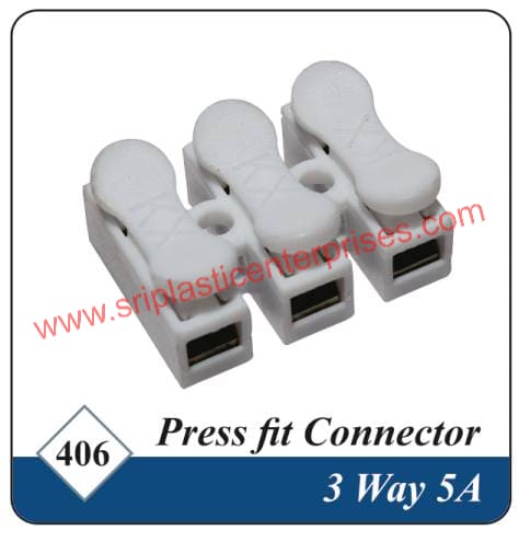 PRESS FIT CONNECTOR-3WAY-5AMPS